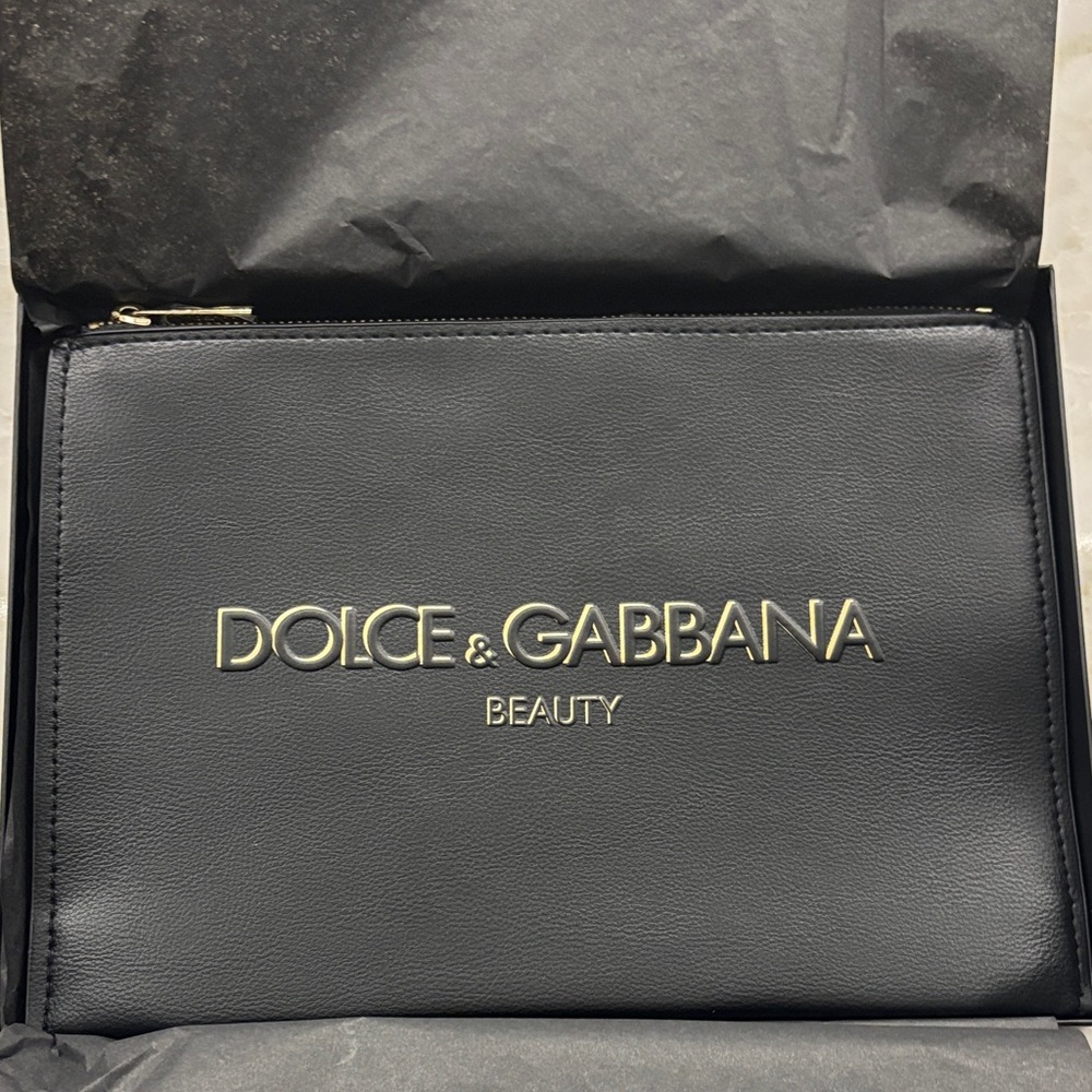 Dolce & Gabbana Black Beauty zip pouch new in box limited edition.